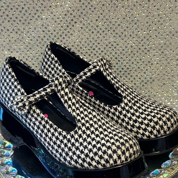 Steve Madden Houndstooth Mary Jane Shoes Size 4 - Picture 7 of 10